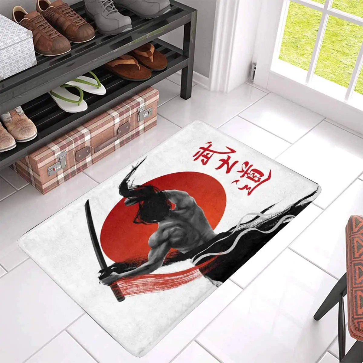 Коврик для входной двери Samurai Bushido с японскими надписями о Самурайской жизни