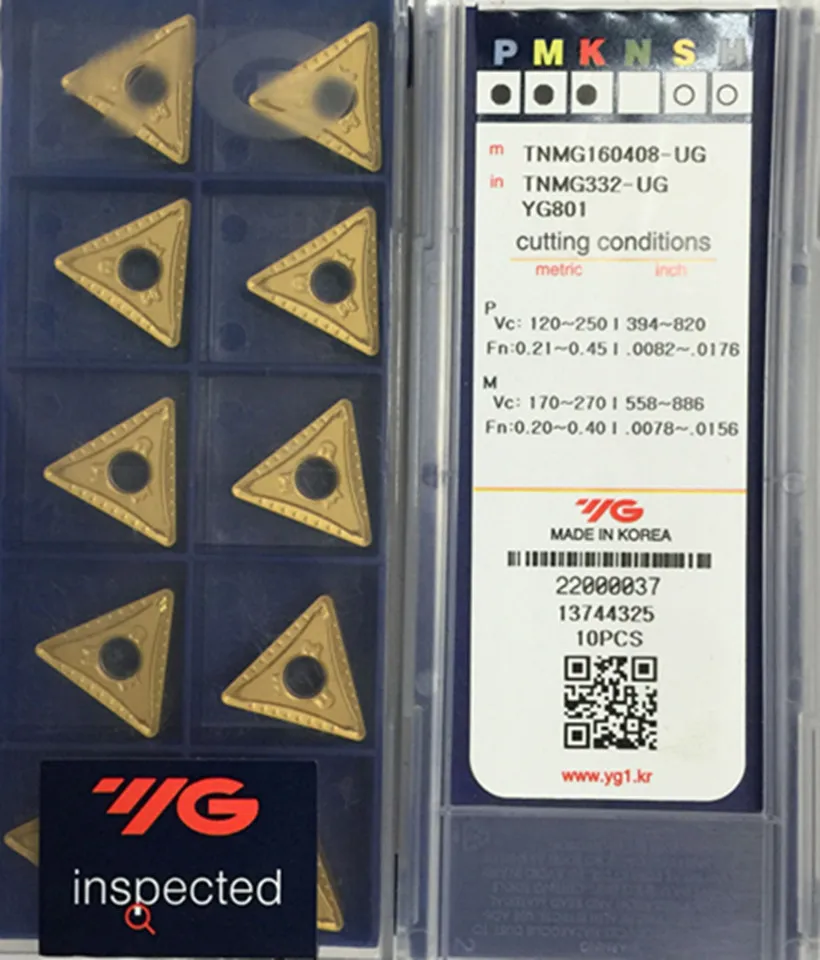 TNMG220404 UF TNMG220408 UG YG801 100% оригинальная обработка карбидных вставок YG: нержавеющая