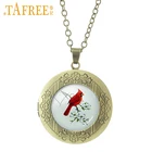 TAFREE 2017 новое красное ожерелье с кардиналом Модный кулон с птицами для женщин Свадебный Жених лучшие подарки ювелирные изделия T553