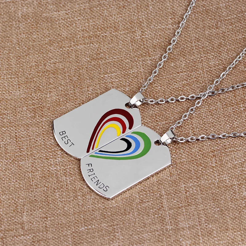 Новинка 2 шт. модное креативное ожерелье с подвеской в виде радужных английских