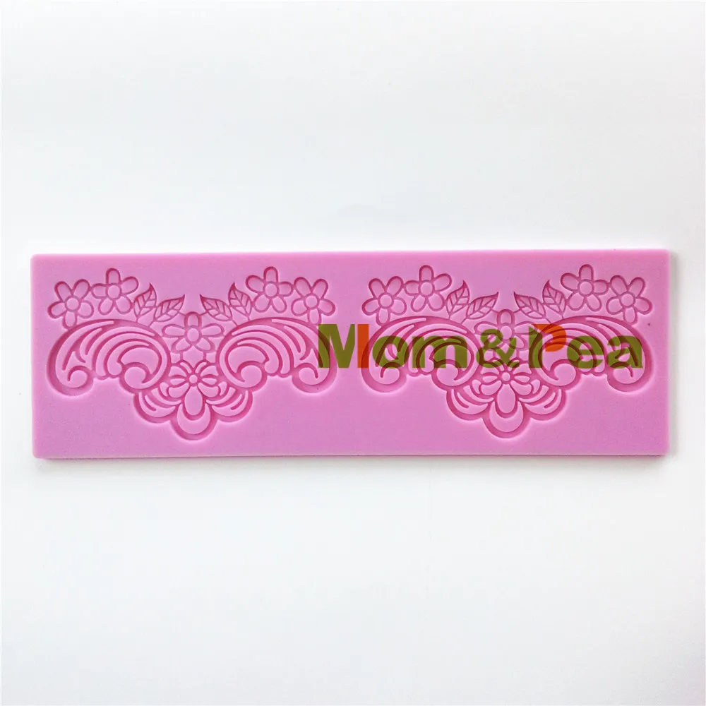 Силиконовая кружевная форма для украшения торта мамы и гороха GX108-111 бесплатная