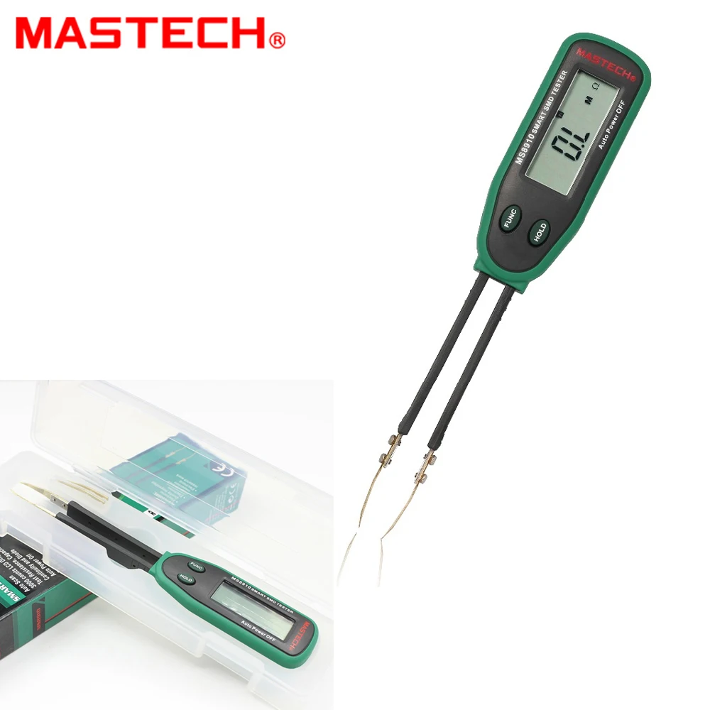 MASTECH MS8910 Смарт SMD тестер измеритель емкости мультиметр 3000 отсчетов ЖК дисплей
