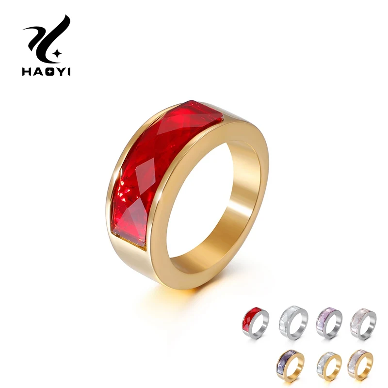 Серебряное/Золотое кольцо из нержавеющей стали для женщин модное