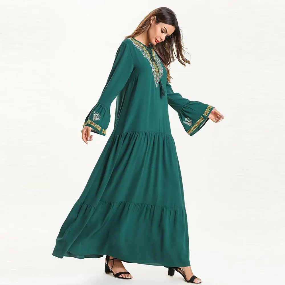Платье женское винтажное большого размера с вышивкой ии|Мусульманская одежда| |