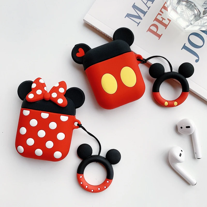Милый мультфильм Bluetooth беспроводные наушники чехол для AirPods Мягкий защитный чехол силиконовый для Apple Airpods гарнитура зарядка сумки