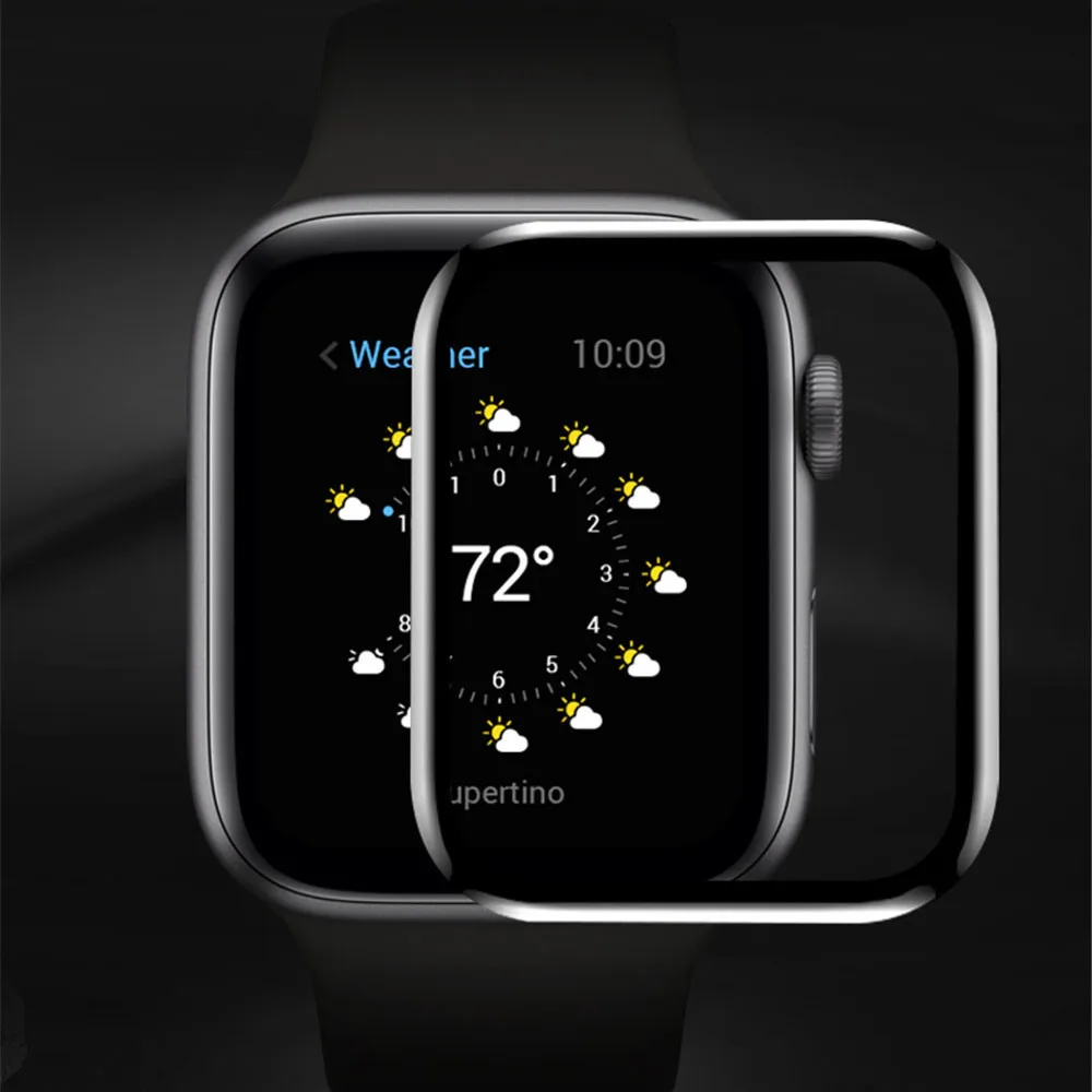 Закаленное стекло для Apple Watch Series 3 2 1 38 мм 42 3D пленка с закругленными краями защита