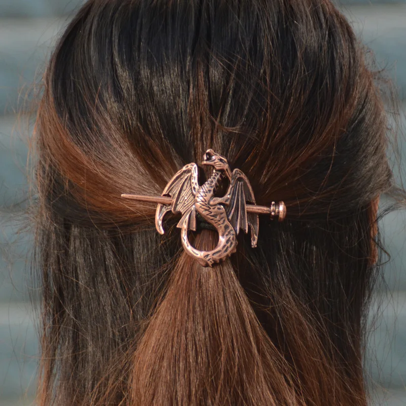 Заколка для волос в виде дракона металлическая заколка викторианском стиле