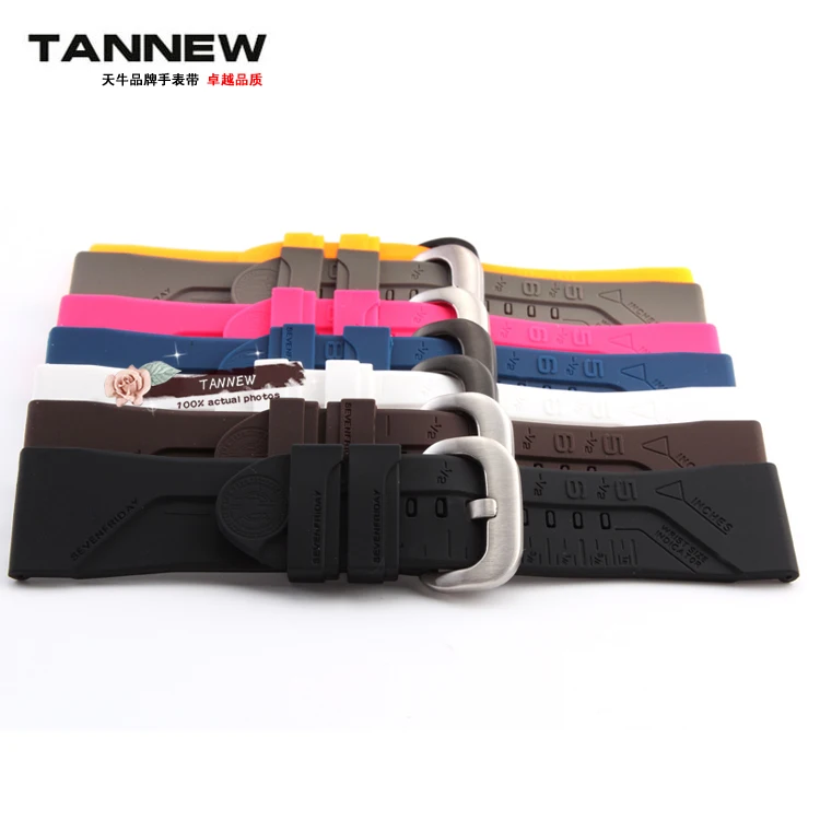 28 мм силиконовый резиновый ремешок для часов мягкий и удобный водонепроницаемый