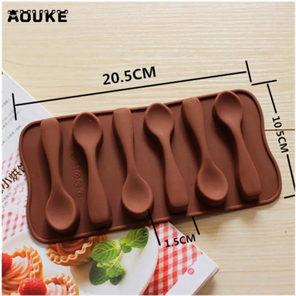 Силиконовые формы в виде ложек конфет шоколада для помадки торта кубиков льда