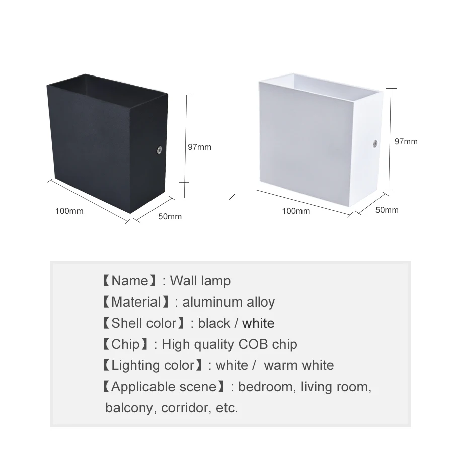 Светодиодный ночной Светильник Cube COB настенная лампа современное домашнее