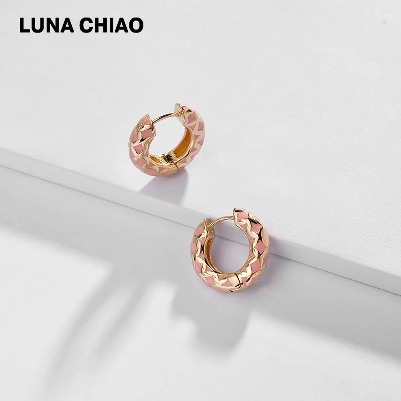 4 LUNA CHIAO, модное ювелирное изделие, лето, популярные мини обручи, серьги, кость уха, манжета, эмалированные серьги-манжеты, серьги Huggie - Окраска металла: 4
