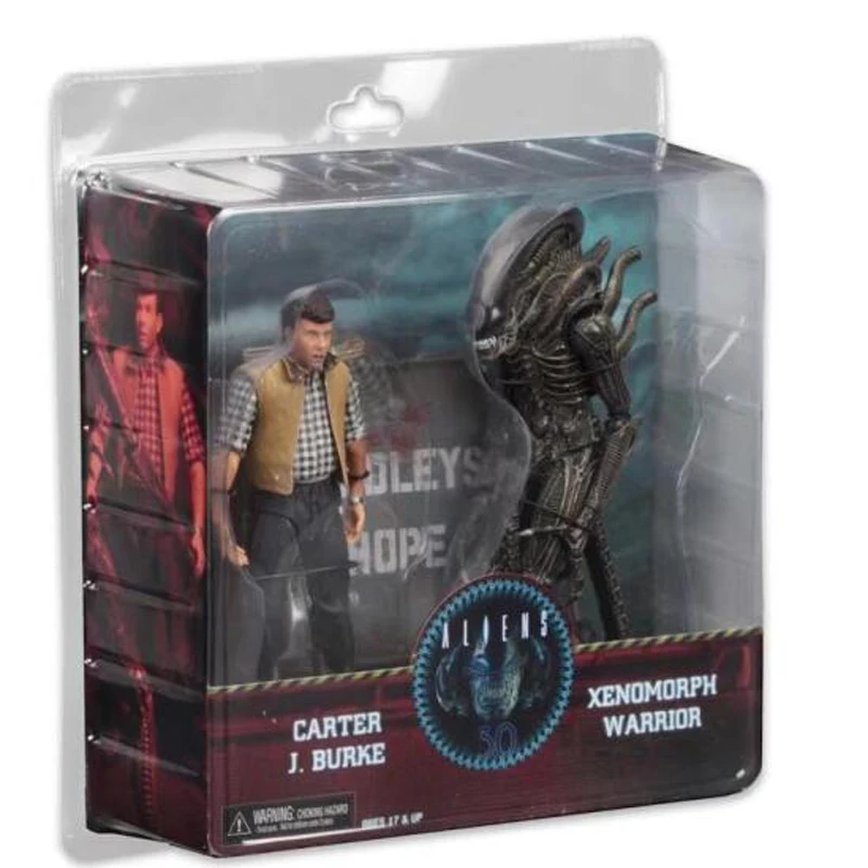 2 шт./компл. 18 см фильм про инопланетян против Хищника ФИГУРКА СЕРИИ Carter J Burke Xenomorph