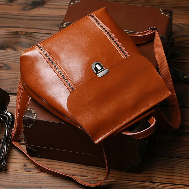 

SMILEY SUNSHINE Genuine Leather Women Backpack Bag Multifunction Student Shoulder Bag 2081 Small Fashion Bagpack sac a dos femme