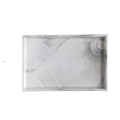 Large gray tray Современные Мраморные керамические тарелки для хранения ювелирных изделий, креативные тарелки, тарелка для фруктов и конфет, аксессуары для украшения дома - Цвет: Large gray tray