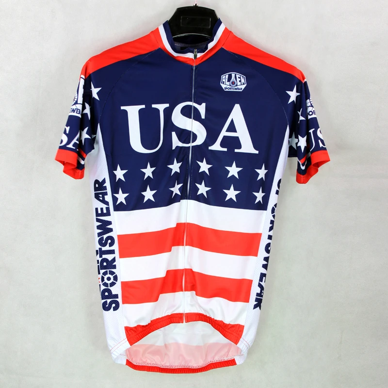 Мужская спортивная одежда Alien с американским флагом Джерси для велоспорта