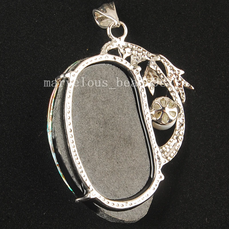 Бесплатная доставка 37x46 мм модные ювелирные изделия Новая Зеландия Ablone Shell Art