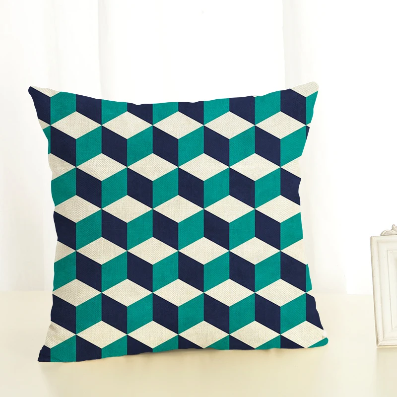 Наволочка в скандинавском стиле с милым геометрическим узором на заказ