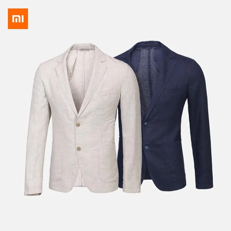 Xiaomi Mijia Youpin 100% лен дышащий Тонкий костюм натуральный удобный 3D Обрезной досуг