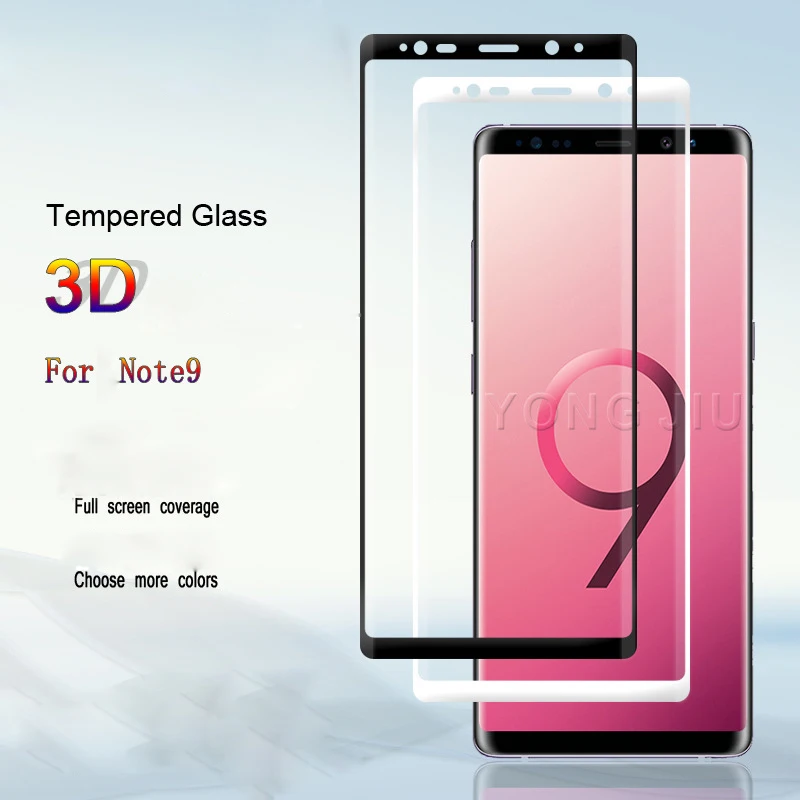 3D изогнутое полное закаленное стекло для Galaxy Note 9 Защитная пленка экрана samsung SM-N960