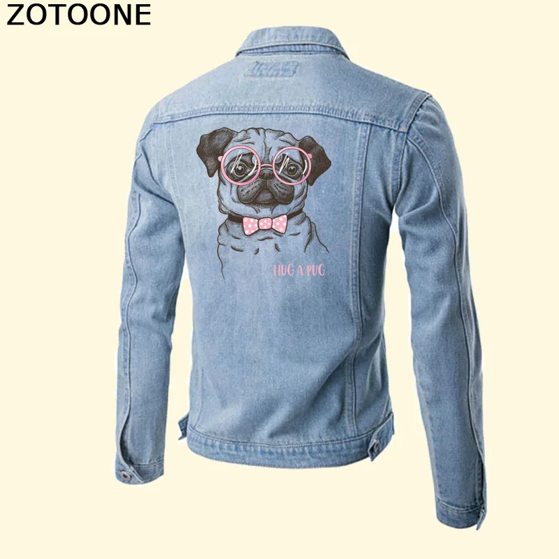ZOTOONE собака патч HUG чашкой футболка передачи бумага Железо на уровень моющиеся