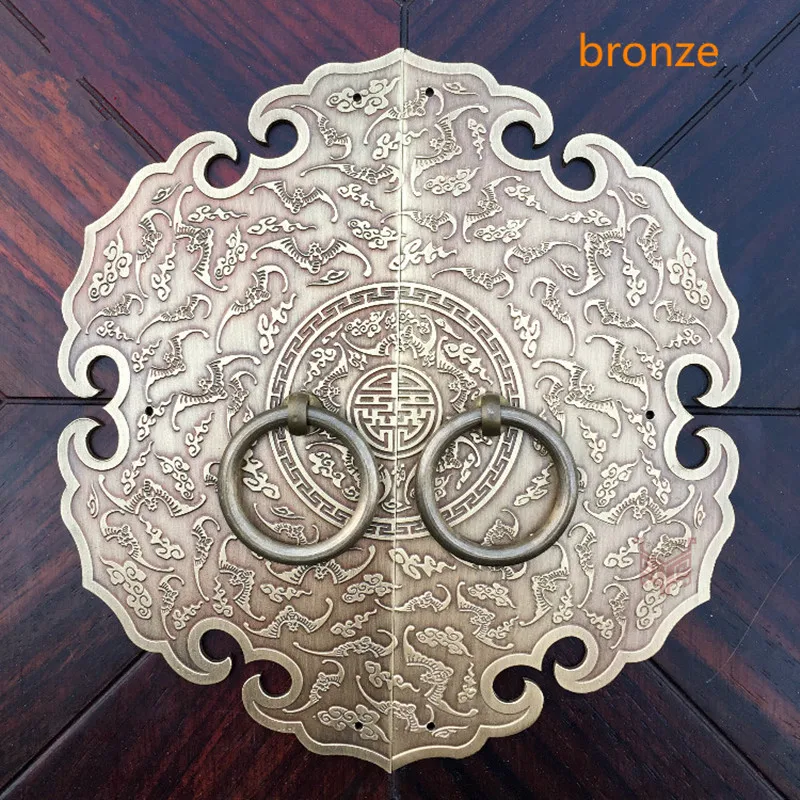 Ручка медная для шкафа с античной гравировкой и цветами | Обустройство дома