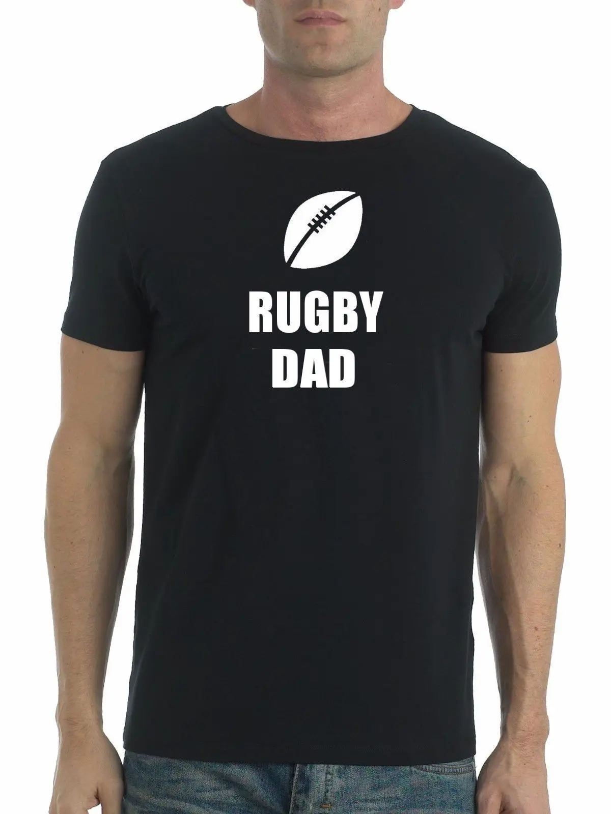 Новые мужские регби папа спортивные состязания FATHERS DAY подарок раке футболка