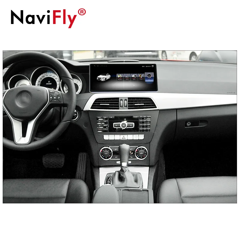 NaviFly 10,25 ''HD полный сенсорный экран автомобильный видео плеер gps навигатор для Benz C Class W204 2011-2013 с 3g ram 32G rom 4G LTE