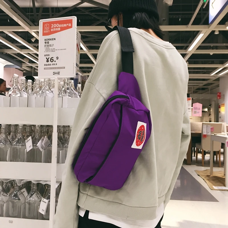 Женская фиолетовая поясная сумка BANGE забавные нагрудные сумки для женщин