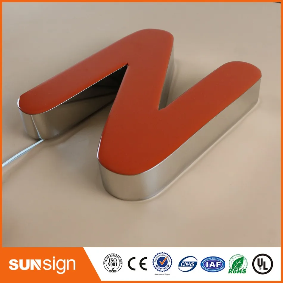 Глянцевая обратная красная эпоксидная смола светодиодный нержавеющей стали |