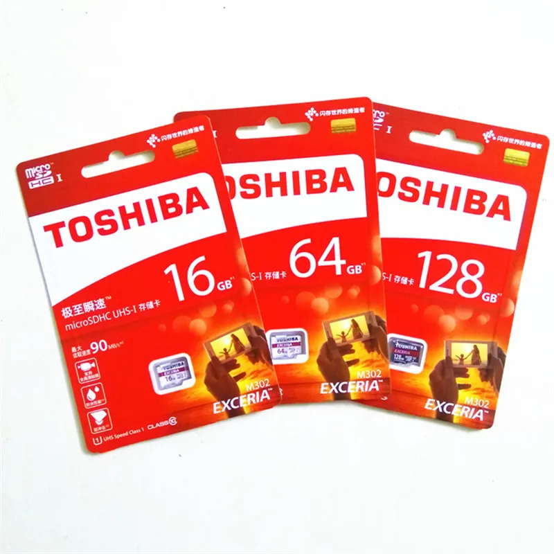 Оригинал TOSHIBA EXCERIA U1/U3 карты памяти Micro SD карта 16 ГБ 32 64 Гб 128 класс 10 Microsd TF UHS1 флеш