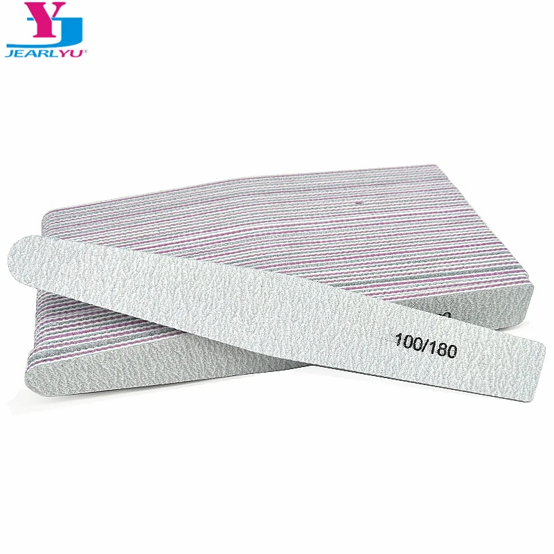 

50Pcs/lot Nail File Buffer Diamond Sanding Strip Buffer 100/180 Acrylic Washable Nail Art Files Lime Procedure Pedicure Manicure