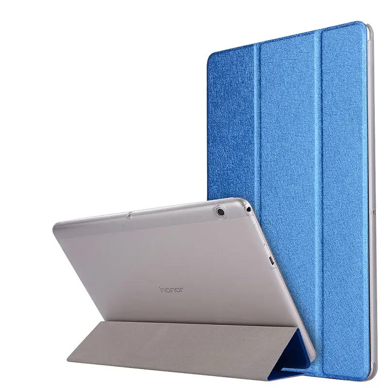 Dark blue Чехол для huawei MediaPad T3 10 AGS-L09 AGS-L03 9,6 дюймов, чехол для планшета из искусственной кожи, откидной складной чехол-книжка - Цвет: Dark blue