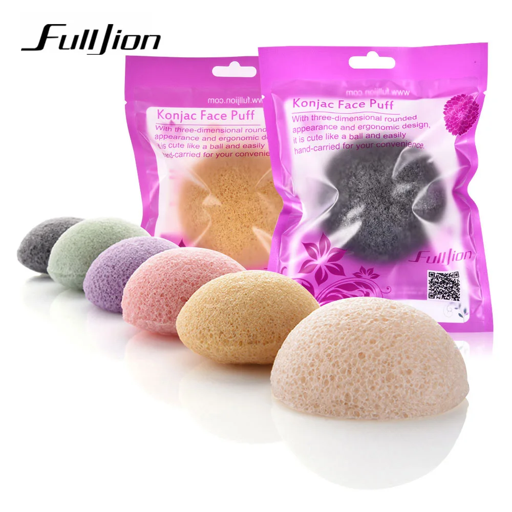Fulljion Natural Konjac Sponge Facial Skin Care Cleaning Washing Cosmetic Puff Flutter Konnyaku Cleansing Tools |