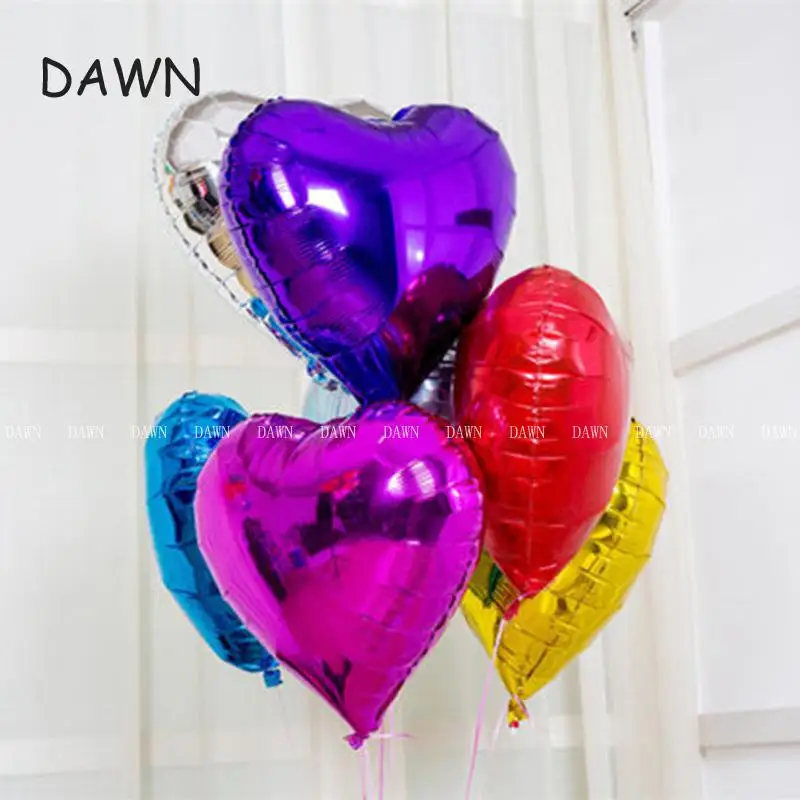 

5pcs Foil Balloons heart Balls Happy New Year Party Decoration Air Helium Balloons Home For Christmas Gift For Holiday Birthday
