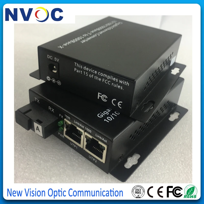 2 пара/лот Gigabit 1 Fiber + 2RJ45 10/100/1000 Ethernet волоконно оптический трансивер медиа