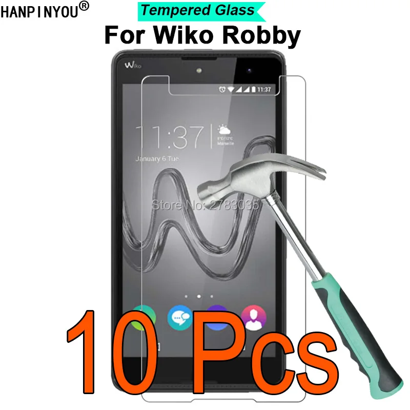 

10 Pcs/Lot For Wiko Robby 5.5" Global Version 9H Hardness 2.5D Ultra-thin Toughened Tempered Glass Film Screen Protector Guard