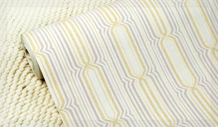 Brown/yellow stripe background wall wallpaper for tv bedroom living room 10M roll fine decor pvc vinyl paper 3d | Обустройство дома