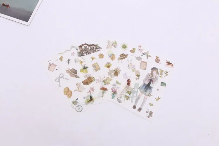 4 шт. наклейки для дневника осенней бумаги | Канцтовары офиса и дома