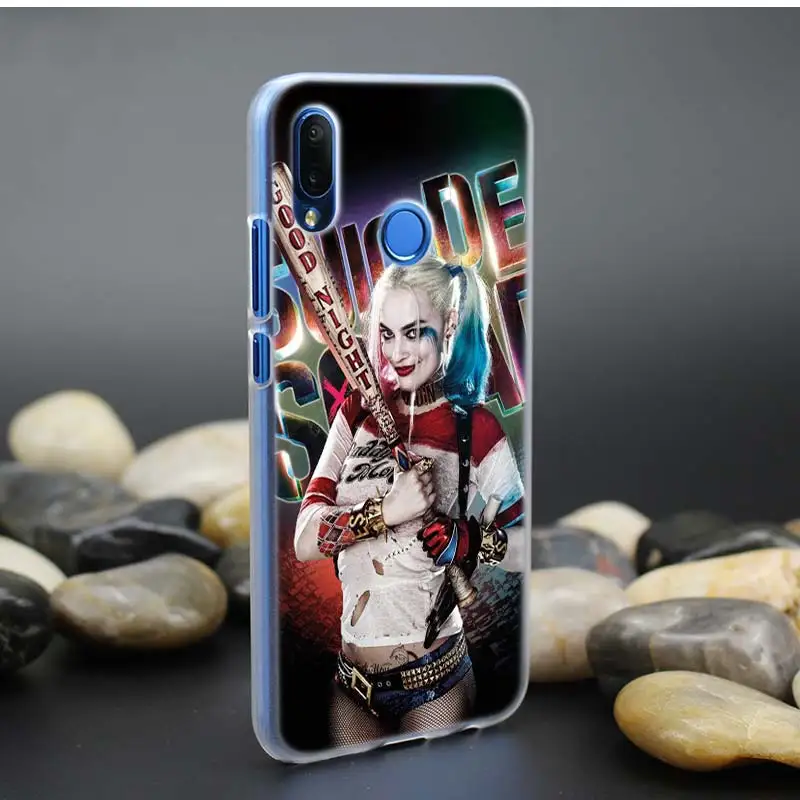 Чехол для huawei P20 P Smart Nova 4 3i P30 P10 P9 P8 lite Pro mini Жесткий ПК прозрачный чехол Харли Квинн Отряд Самоубийц
