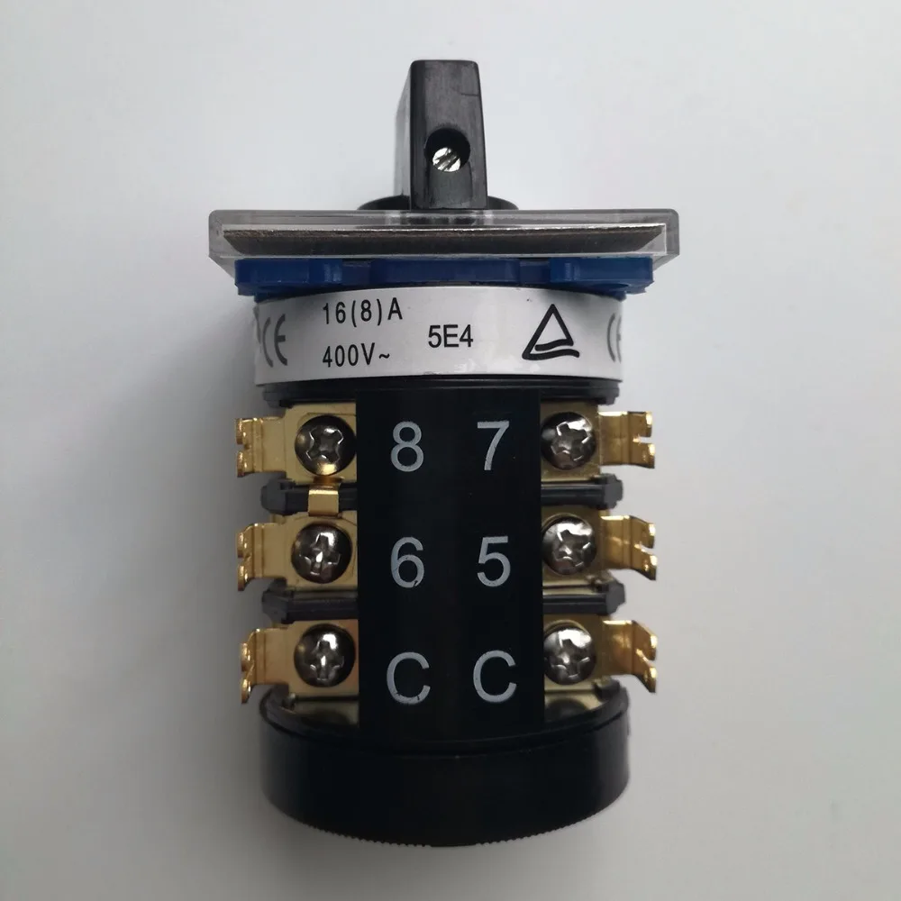 KEDU ZH-B 250/400V 16(8) A вкл.-ВЫКЛ.-ВКЛ. Универсальные переключатели переключатель переключения для управления двигателем обратного хода