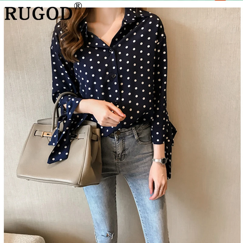 Женские блузки в стиле бохо RUGOD свободные однобортные винтажные со шнуровкой
