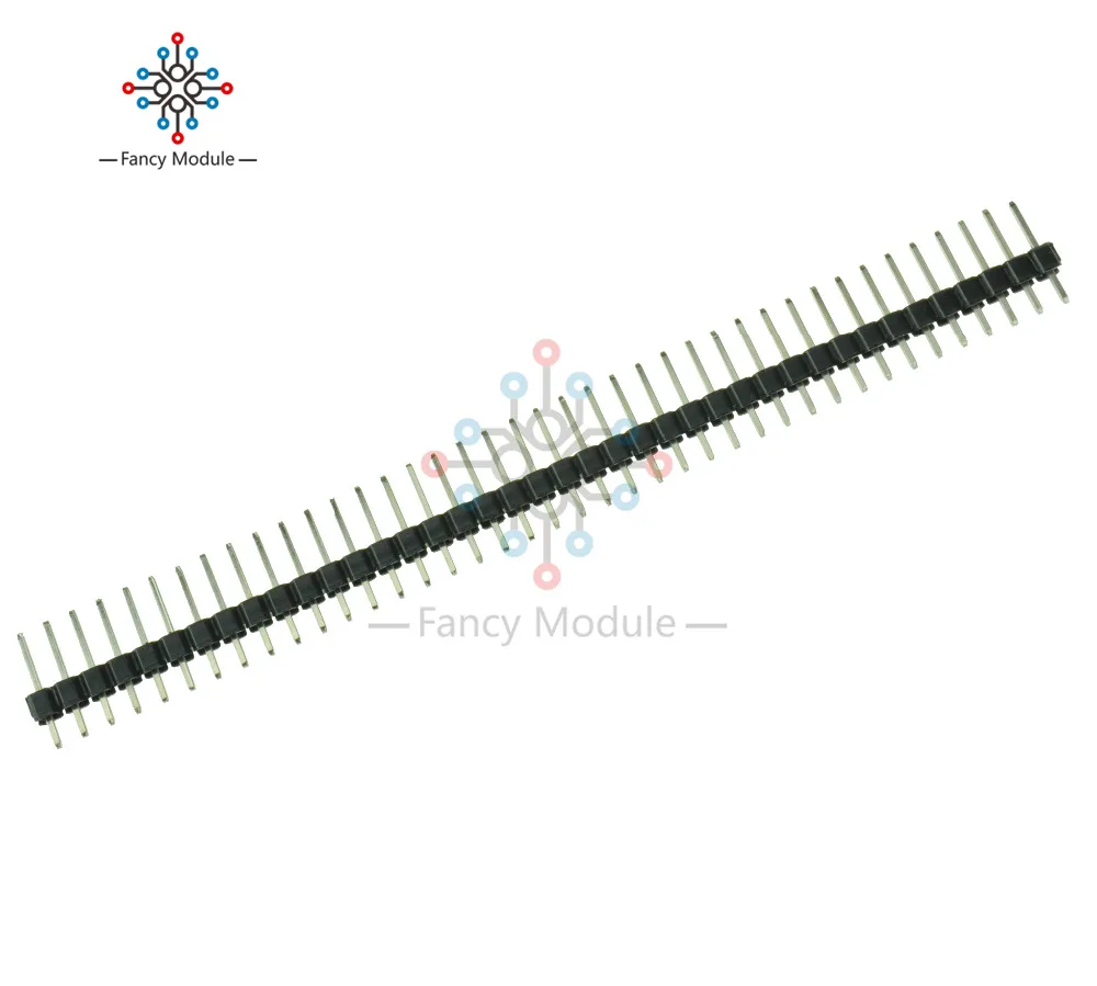 

10Pcs Single Row 40Pin 2.54mm Round Straight Male Pin Header Connector Strip