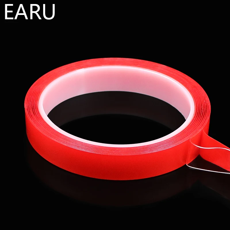 

Transparent Double Sided Tape Household Wall Hangings Adhesive Glue Tapes Car Sticker Auto Adhesive Tape 15mmX3m, 30mmX3m