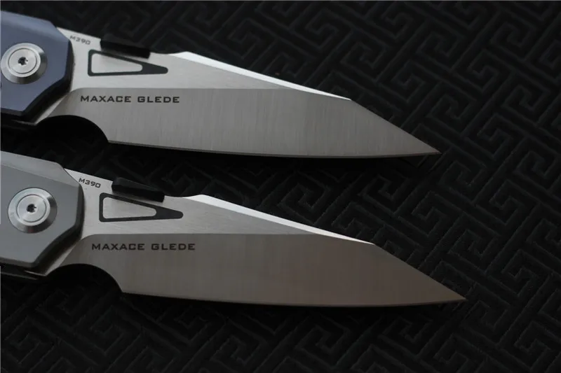 MAXACE-GLEDE алюминиевый складной нож, лезвие M390, TC4+ 3K красная ручка из углеродного волокна, карманный нож для охоты на природе, инструменты для повседневного использования