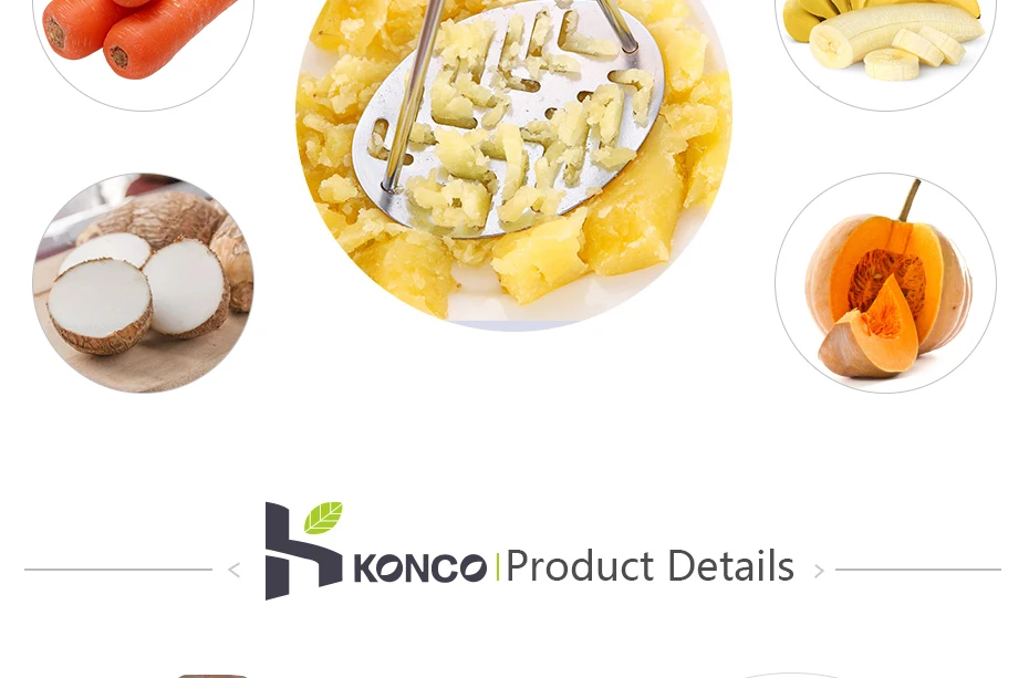 KONCO Толкушка картофельный Ил Толкушка гаджеты фрукты овощи инструменты из нержавеющей стали измельчитель овощей