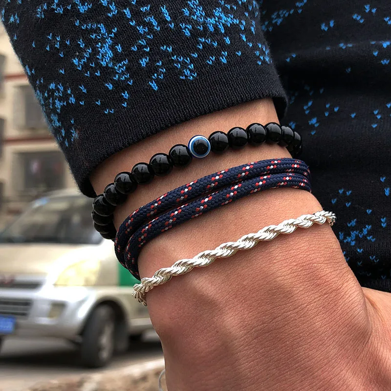 Мужской браслет для выживания s Paracord набор из 3 шт./компл. мужских браслетов с