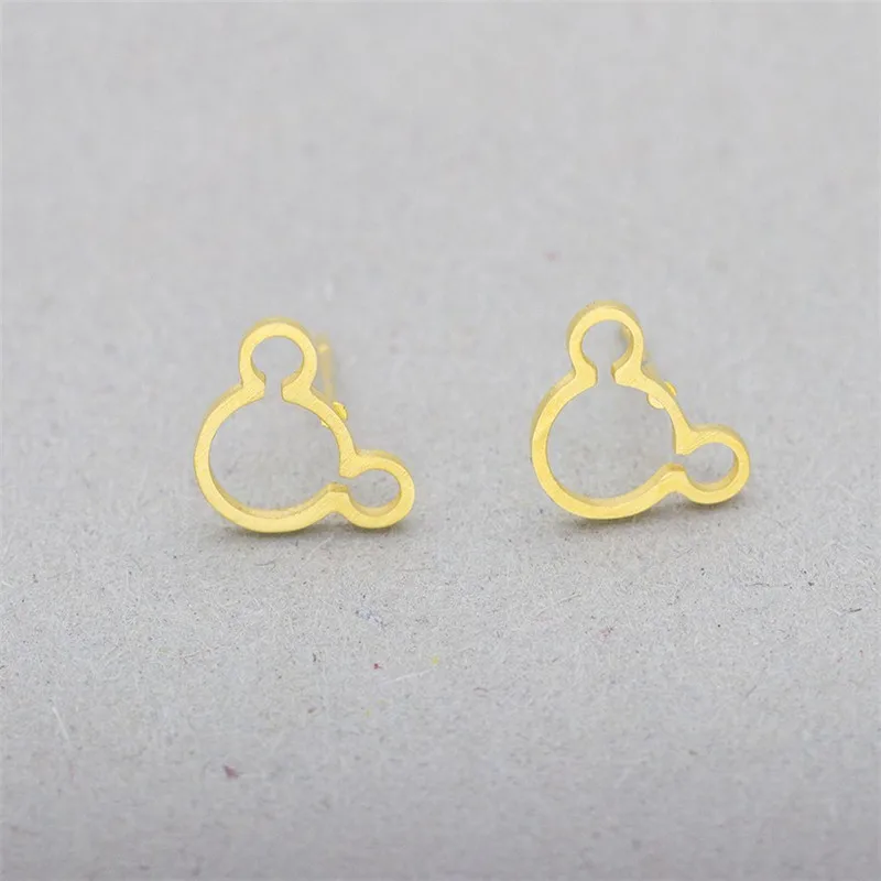 Серьги гвоздики из нержавеющей стали с изображением мыши для девочек и детей|stud