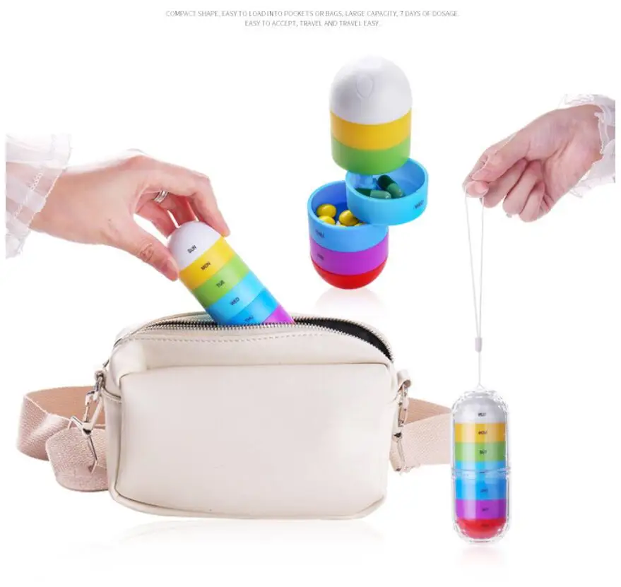 7 дней в неделю анти мокрый ленточный чехол для таблеток медицинский держатель