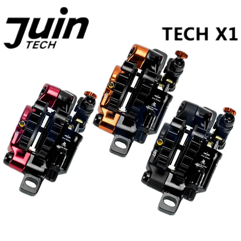 Juin Tech X1 Гибридный гидравлический Дорожный дисковый тормоз Расширенный трос тяга суппорта ж/охлаждающий плавник черный/красный/оранжевый дорога | циклокросс(CX