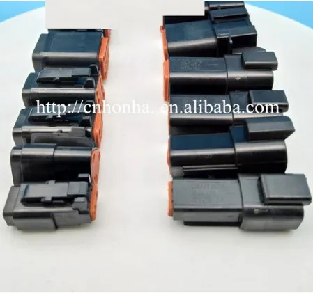 15 pcs Black Deutsch 2/3/4/6/8 Pin Waterproof Electrical male female Connector DT Series DT06 DT04 Engine For Car Bus Motor | Автомобили и